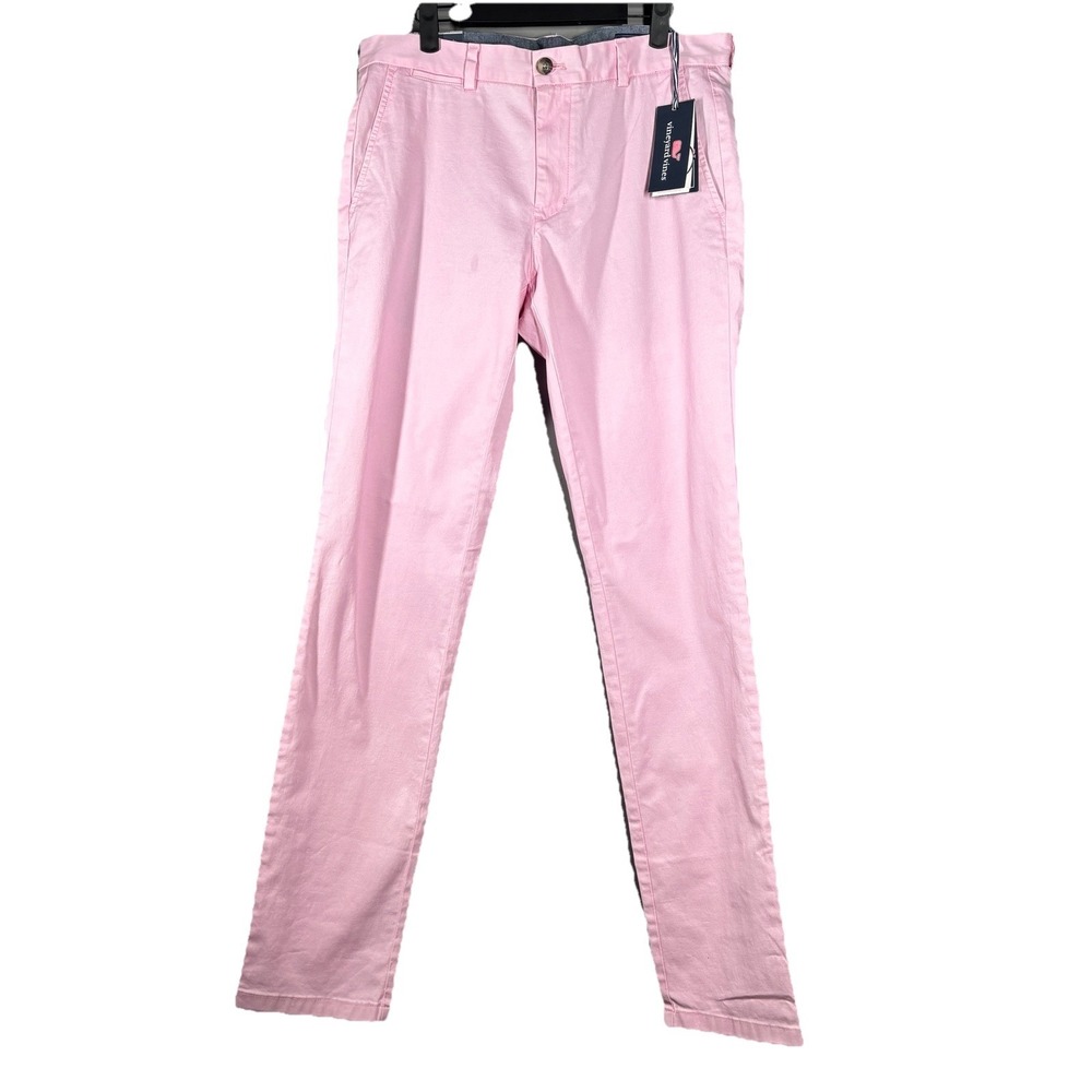Vineyard Vines Pants NWT Men's 32x34 Pink Breaker Chino Slacks Fits like 34x34